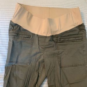 LOFT Army Green Maternity Khakis